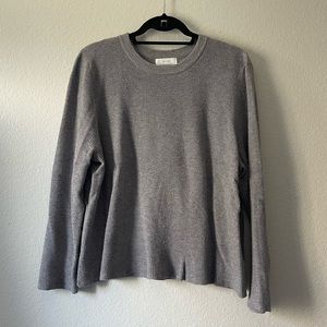 Oak and Fort Grey Waffle Long Sleeve Top